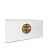 Orange & Gold Faux Leather Boxes Set of 2